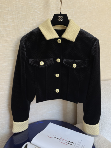 Chanel 2022 Black Velvet Jacket Coat 