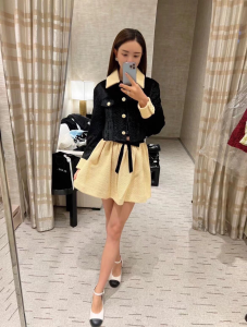 Essenceofluxury Womens Clothing Chanel 2022 Black Velvet Jacket Coat SML A198PP1080 AA194514