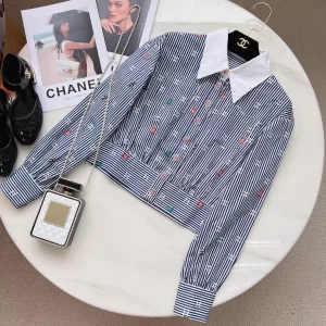 Chanel Allover CC Log Shirt Blue 