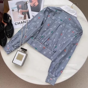Essenceofluxury Womens Clothing Chanel Allover CC Log Shirt in Blue SML A198PP580 AA194512