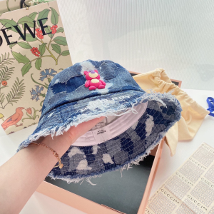 Essenceofluxury Womens Hats Burberry Blue Denim Patchwork Bucket Hat A151PP180 AA194372