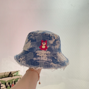 Essenceofluxury Womens Hats Burberry Blue Denim Patchwork Bucket Hat A151PP180 AA194373