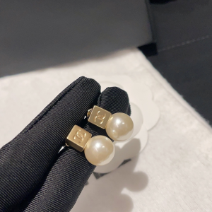 Chanel CC Dice Pearl Earrings 