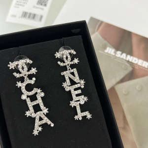 Chanel Crystal CC Monogram Earrings 