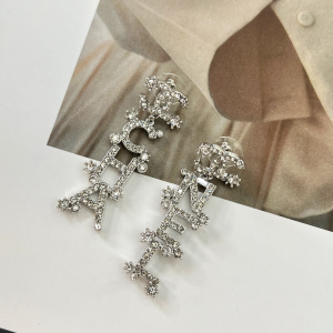 Essenceofluxury Womens Jewelry Chanel Crystal CC Monogram Earrings A62PP180 AA194594