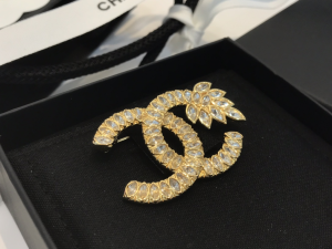 Essenceofluxury Womens Jewelry Chanel Crystals CC Logo Brooch A39PP180 AA194562