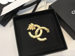 Essenceofluxury Womens Jewelry Chanel Crystals CC Logo Brooch A39PP180 AA194562