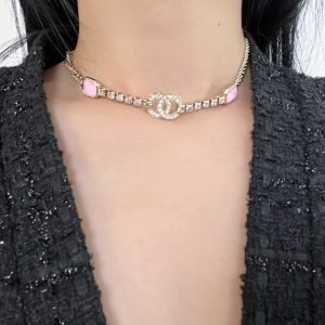 Essenceofluxury Womens Jewelry Chanel Crystals CC Logo Necklace A62PP280 AA194588