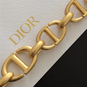 Essenceofluxury Womens Jewelry Dior CD Navy Necklace in Gold A39PP280 AA194565