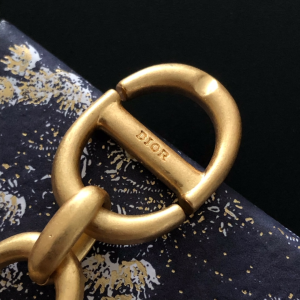 Essenceofluxury Womens Jewelry Dior CD Navy Necklace in Gold A39PP280 AA194565