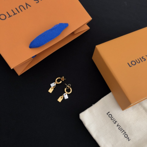 Essenceofluxury Womens Jewelry Louis Vuitton Nanogram Tag Earrings A39PP180 AA194568