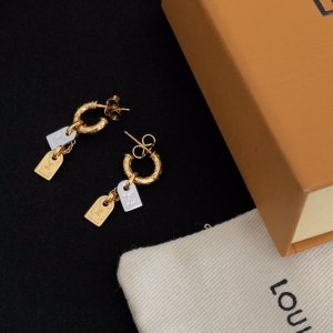 Essenceofluxury Womens Jewelry Louis Vuitton Nanogram Tag Earrings A39PP180 AA194568