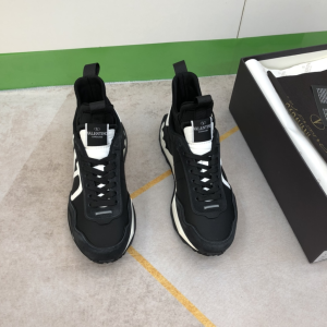 Essenceofluxury Mens Shoes Valentino Vlogo Black Leather Sneakers 38 To 44 A151PP680 AA194939