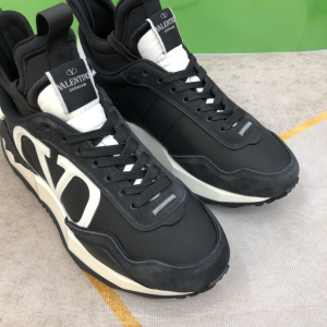 Essenceofluxury Mens Shoes Valentino Vlogo Black Leather Sneakers 38 To 44 A151PP680 AA194939