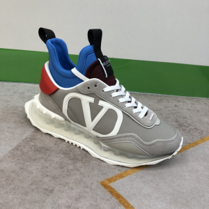 Essenceofluxury Mens Shoes Valentino Vlogo Gray Leather Sneakers 38 To 44 A151PP680 AA194937