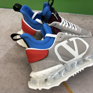 Essenceofluxury Mens Shoes Valentino Vlogo Gray Leather Sneakers 38 To 44 A151PP680 AA194937