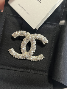 Essenceofluxury Womens Jewelry Chanel Crystals CC Logo Brooch A152PP180 AA194982