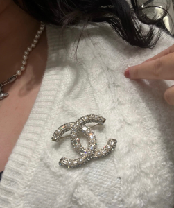 Essenceofluxury Womens Jewelry Chanel Crystals CC Logo Brooch A152PP180 AA194982