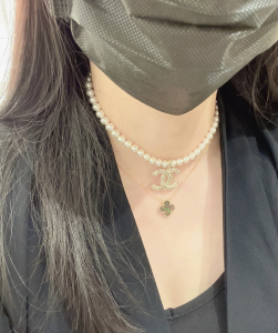 Essenceofluxury Womens Jewelry Chanel Crystals CC Logo Pearls Necklace A152PP280 AA194985