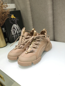 Dior D Connect Sneaker Beige Leather 