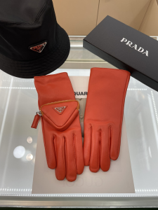 Prada Nappa Leather Glove Pouch Red 