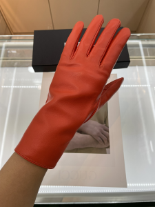 Essenceofluxury Womens Glove Prada Nappa Leather Glove with Pouch Red A123PP280 AA195188