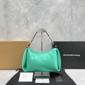 Alexander Wang Emerald Marquess Small Hobo Shoulder Bag Green Satin Alexander Wang Emerald Marquess Small Hobo Shoulder Bag Green Satin