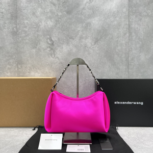 Alexander Wang Emerald Marquess Small Hobo Shoulder Bag Rose Red Satin Alexander Wang Emerald Marquess Small Hobo Shoulder Bag Rose Red Satin