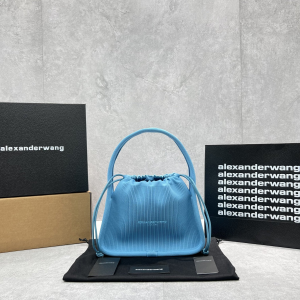 Alexander Wang Ryan Small Drawstring RIB Shoulder Bag Blue Alexander Wang Ryan Small Drawstring RIB Shoulder Bag Blue