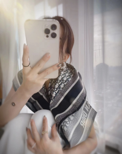 Essenceofluxury Womens Scarf Dior Oblique Cashmere Silk Scarf in Blue Gray A151PP280 AA195217