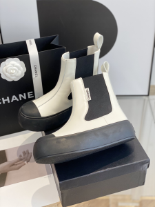 Essenceofluxury Womens Shoes Chanel White Leather Ankle Boot 35 To 40 A151PP580 AA195278