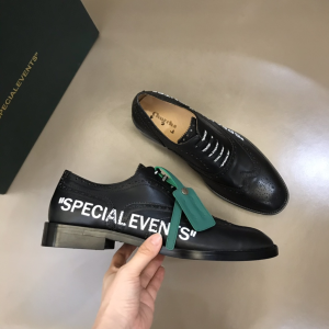 Churchs x Off White Burwood Slogan Print Brogues Black Leather Churchs x Off White Burwood Slogan Print Brogues Black Leather