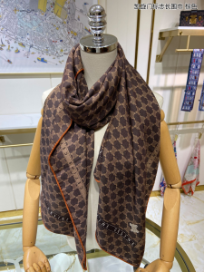 Celine Triomphe Cashmere Silk Scarf Brown Celine Triomphe Cashmere Silk Scarf Brown