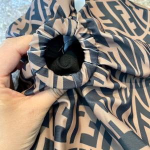 Essenceofluxury Free Gift Fendi FF Logo Swimsuit Bikini Brown SML A123PP105 AA195698