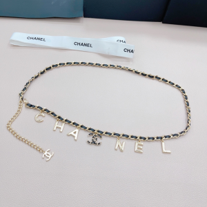 Essenceofluxury Womens Belts Chanel CC Logo Monogram Leather Chain Belt A175PP240 AA196065