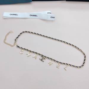 Essenceofluxury Womens Belts Chanel CC Logo Monogram Leather Chain Belt A175PP240 AA196065