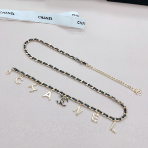 Essenceofluxury Womens Belts Chanel CC Logo Monogram Leather Chain Belt A175PP240 AA196065