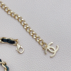 Essenceofluxury Womens Belts Chanel CC Logo Monogram Leather Chain Belt A175PP240 AA196065