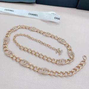 Essenceofluxury Womens Belts Chanel Multi Crystals CC Logo Chain Belt A175PP240 AA196064