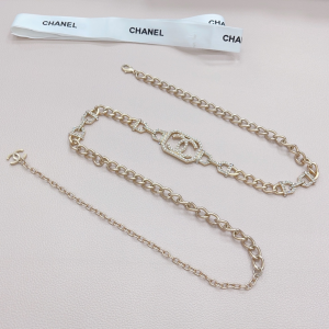 Essenceofluxury Womens Belts Chanel Pearls CC Logo Chain Belt A175PP240 AA196063