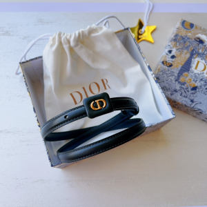 Essenceofluxury Womens Belts Dior Bobby Belt in Black Smooth Calfskin 15MM A175PP240 AA196036