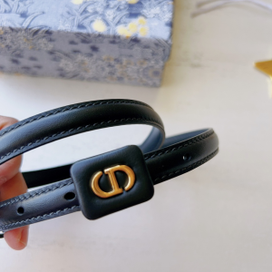 Essenceofluxury Womens Belts Dior Bobby Belt in Black Smooth Calfskin 15MM A175PP240 AA196036