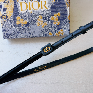 Essenceofluxury Womens Belts Dior Bobby Belt in Black Smooth Calfskin 15MM A175PP240 AA196036