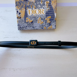 Essenceofluxury Womens Belts Dior Bobby Belt in Black Smooth Calfskin 15MM A175PP240 AA196036