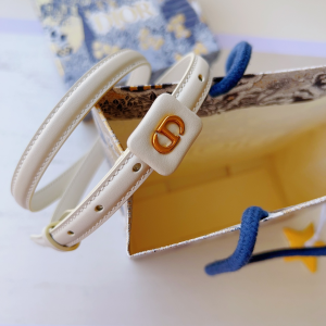 Dior Bobby Belt White Smooth Calfskin 15MM 