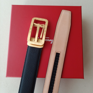 Essenceofluxury Womens Belts Ferragamo Leather Belt in Black 34MM A175PP240 AA196072