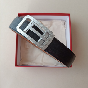 Ferragamo Leather Belt Black 34MM 