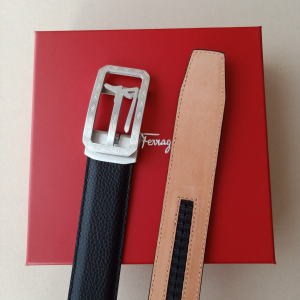 Essenceofluxury Womens Belts Ferragamo Leather Belt in Black 34MM A175PP240 AA196073