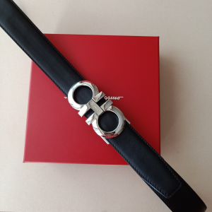 Essenceofluxury Womens Belts Ferragamo Leather Belt in Black 34MM A175PP240 AA196075