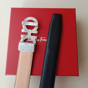 Essenceofluxury Womens Belts Ferragamo Leather Belt in Black 34MM A175PP240 AA196075